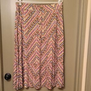 Sonoma Women's A-Line Skirt with Chevron Pattern